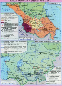 Карта кавказа с границами республик