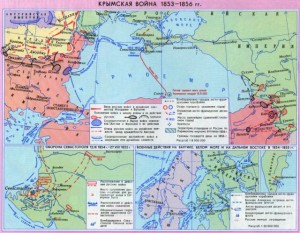 Крымская война 1853 1856 карта военных действий