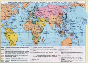 Карта участников второй мировой войны