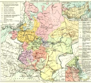 Карта российская империя в 1763 1800 гг европейская часть