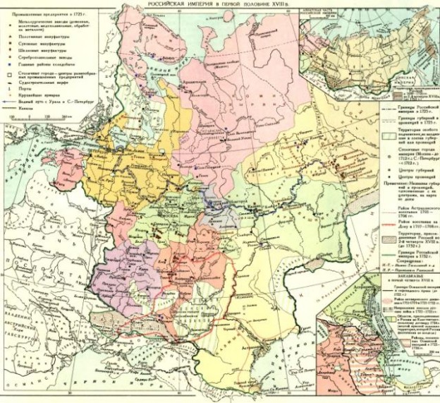 Российская империя к концу 18 века карта